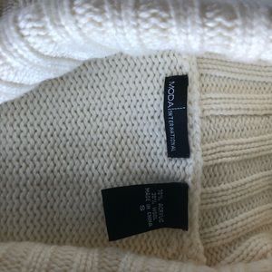 Wrap sweater. Cream colored.